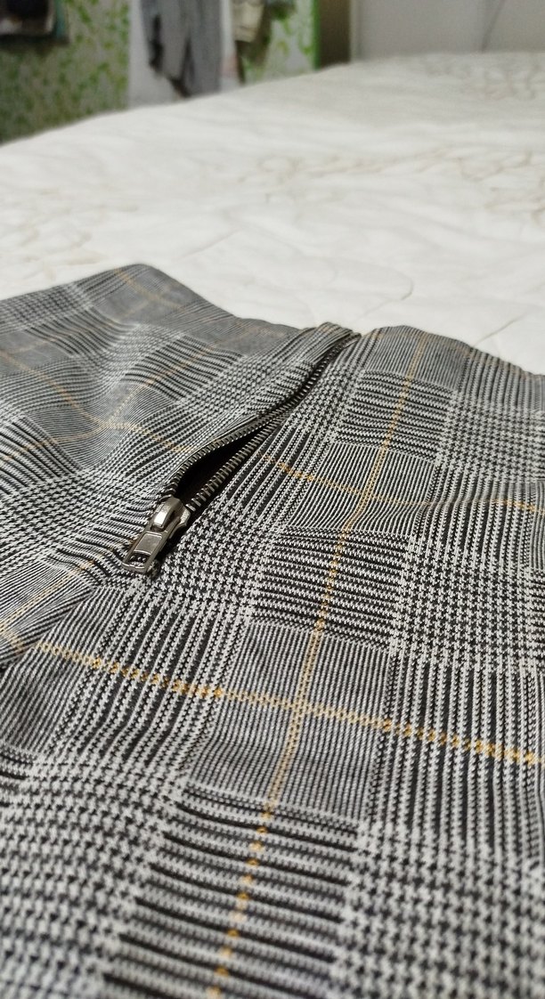 H&M S BEDEN Gri Regular Fit Kadın Kumaş Pantolon - Görsel 3