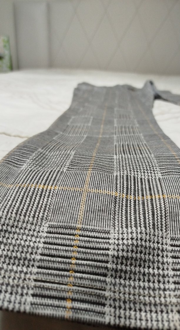 H&M S BEDEN Gri Regular Fit Kadın Kumaş Pantolon - Görsel 2