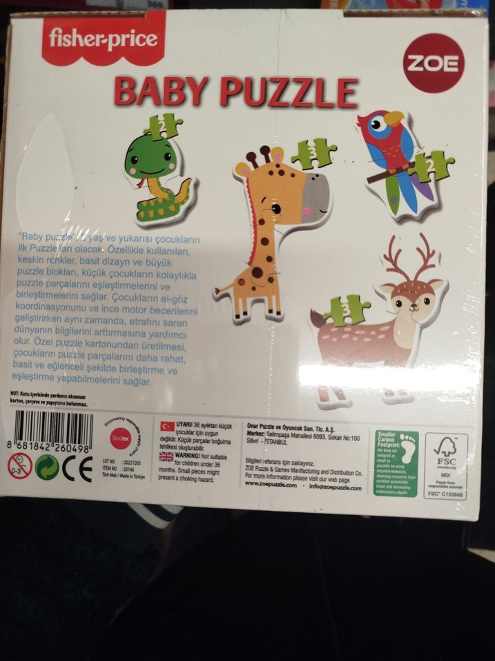 Fisher-Price Hayvanlar Bebek Yapbozu - Görsel 2