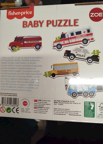 Fisher-Price Çok Renkli Bebek Puzzle 3+ Yaş - Görsel 2