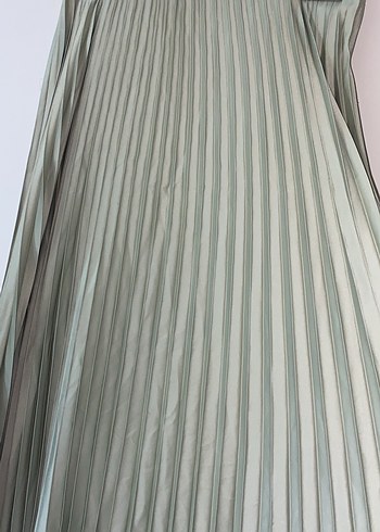 Kadın Piliseli Uzun mint yeşili etek - Görsel 4