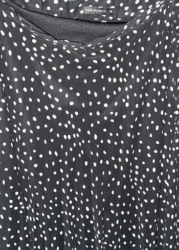 Siyah Puantiyeli Uzun Pilili Etek - Görsel 2