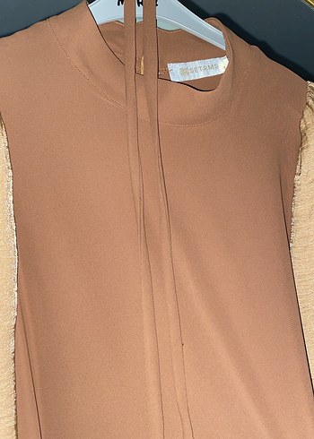 Bej Uzun Kollu Salaş Bohem Elbise - Görsel 2