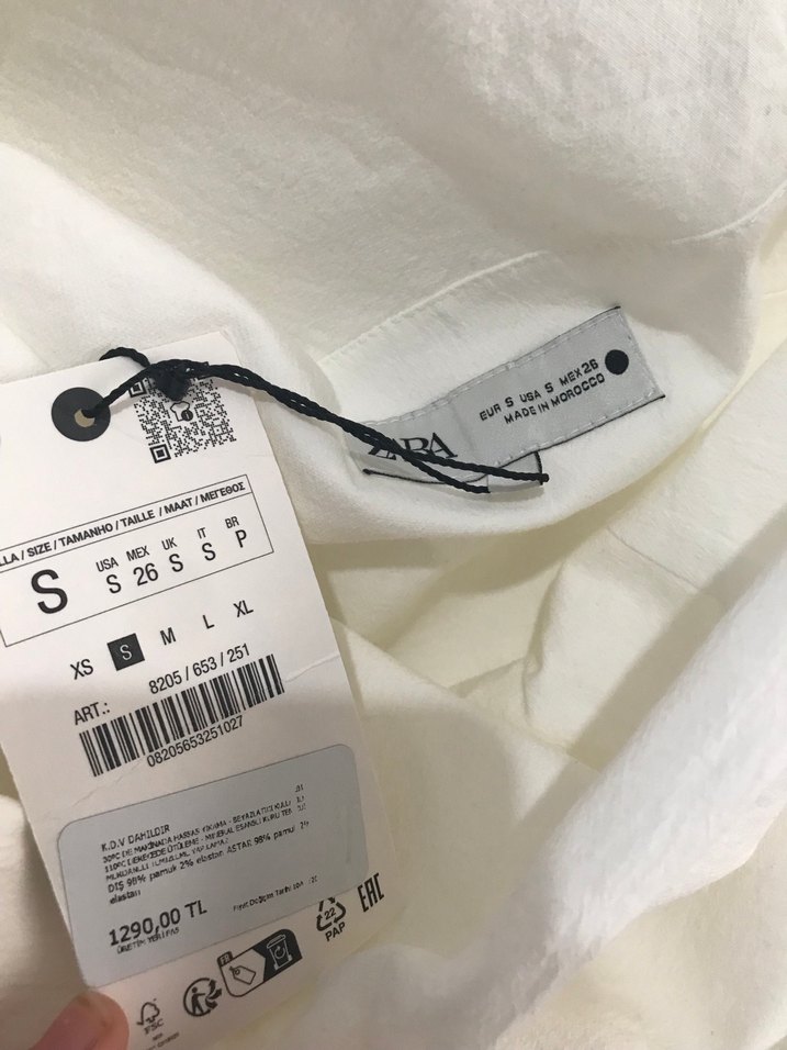 Zara tek kollu balon elbise - Görsel 3