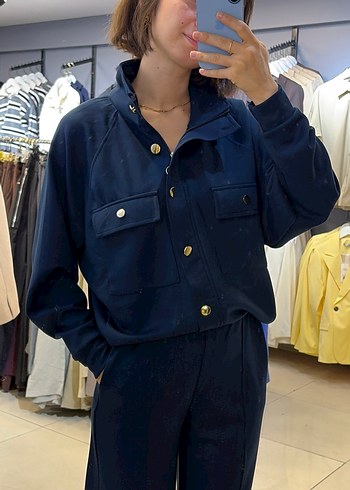 Kadın Siyah Modal Kumaş Düğmeli Salaş Takım - Görsel 4