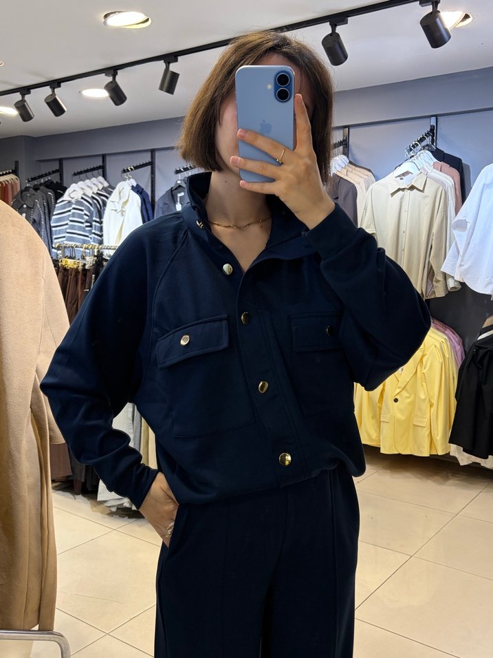 Kadın Siyah Modal Kumaş Düğmeli Salaş Takım - Görsel 2