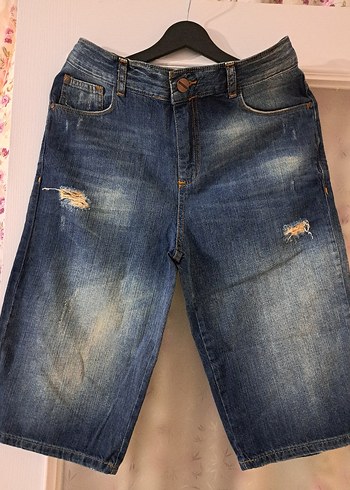 LC Waikiki Mavi Yikamali Rahat Denim Bermuda