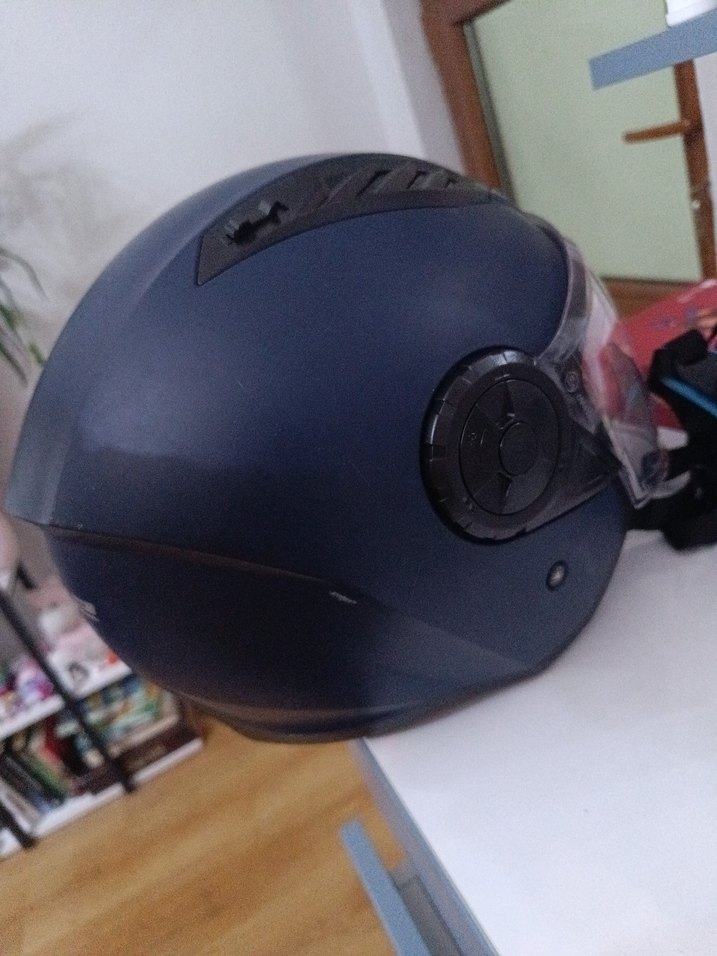 Mavi LS2 Biker Kask Velcro Özellikli - Görsel 4