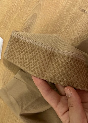 Bej Renkli Düz varis çorabı - Görsel 3