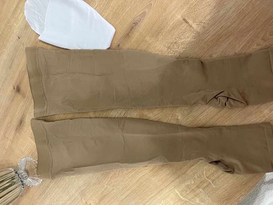 Bej Renkli Düz varis çorabı - Görsel 2