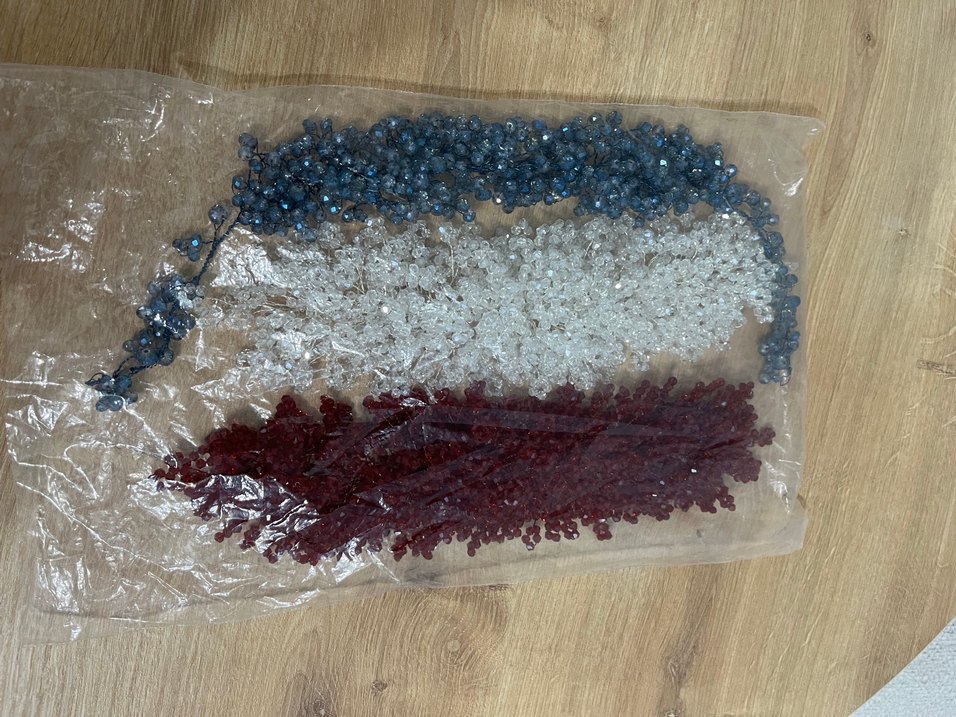 Boncuklu Mavi Örgü Bohem Saç Aksesuarı - Görsel 5