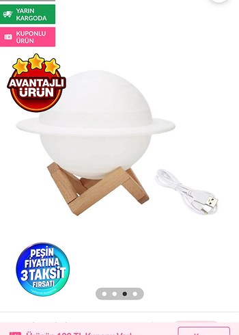 Satürn Temalı Masa Lambası - Görsel 11