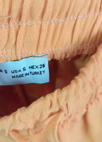 TURUNCU KETEN KADİN PANTALON - Görsel 3