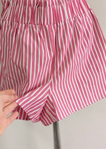 KADİN ÇİZGİLİ ŞORT - Görsel 2