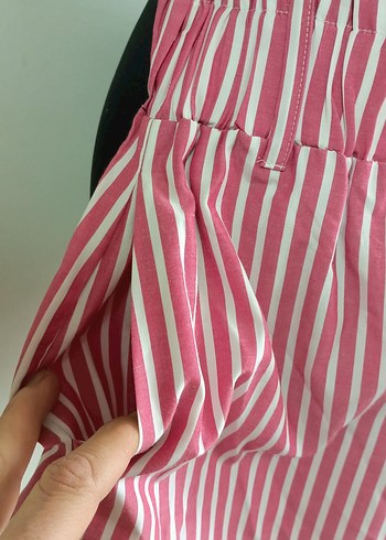 KADİN ÇİZGİLİ ŞORT - Görsel 4