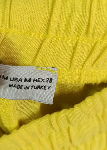 Sarı Keten Kadın Pantolon. - Görsel 3