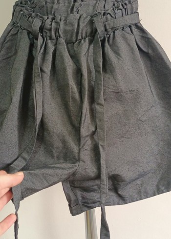 KADİN BELİ LASTİKLİ KUŞAKLI ŞORT - Görsel 2