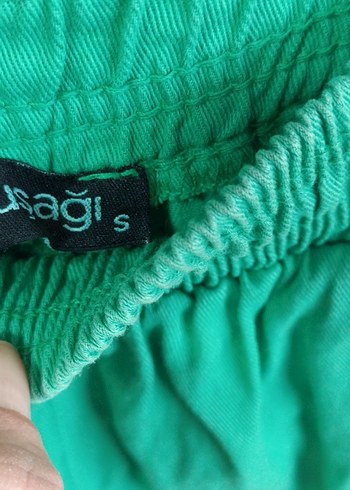 YEŞİL KETEN KADİN PANTALON - Görsel 4