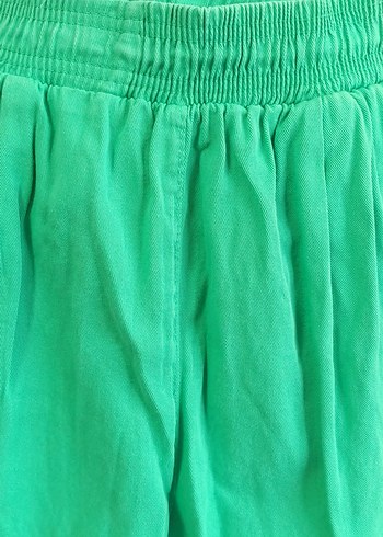 YEŞİL KETEN KADİN PANTALON - Görsel 2