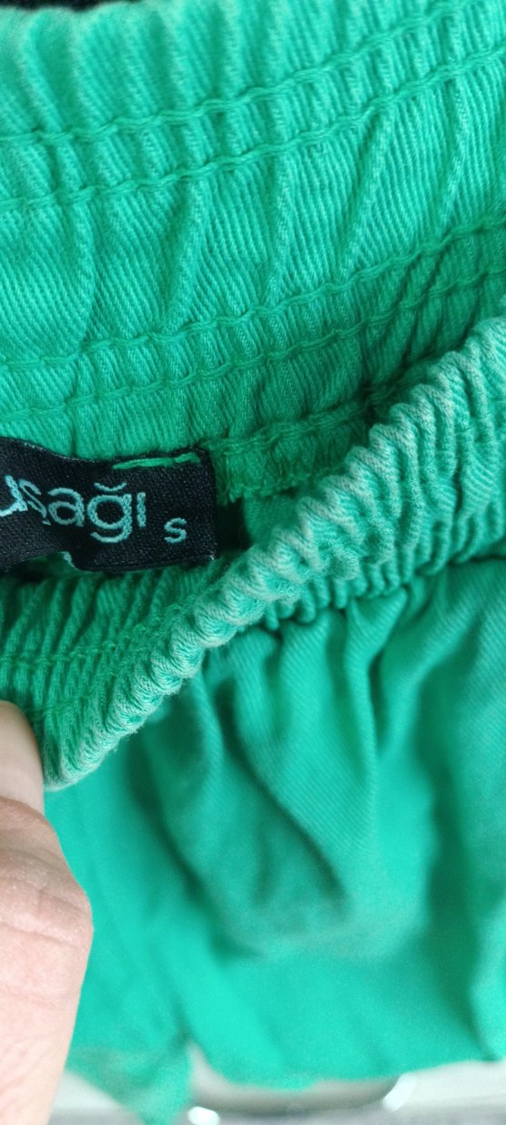 YEŞİL KETEN KADİN PANTALON - Görsel 4