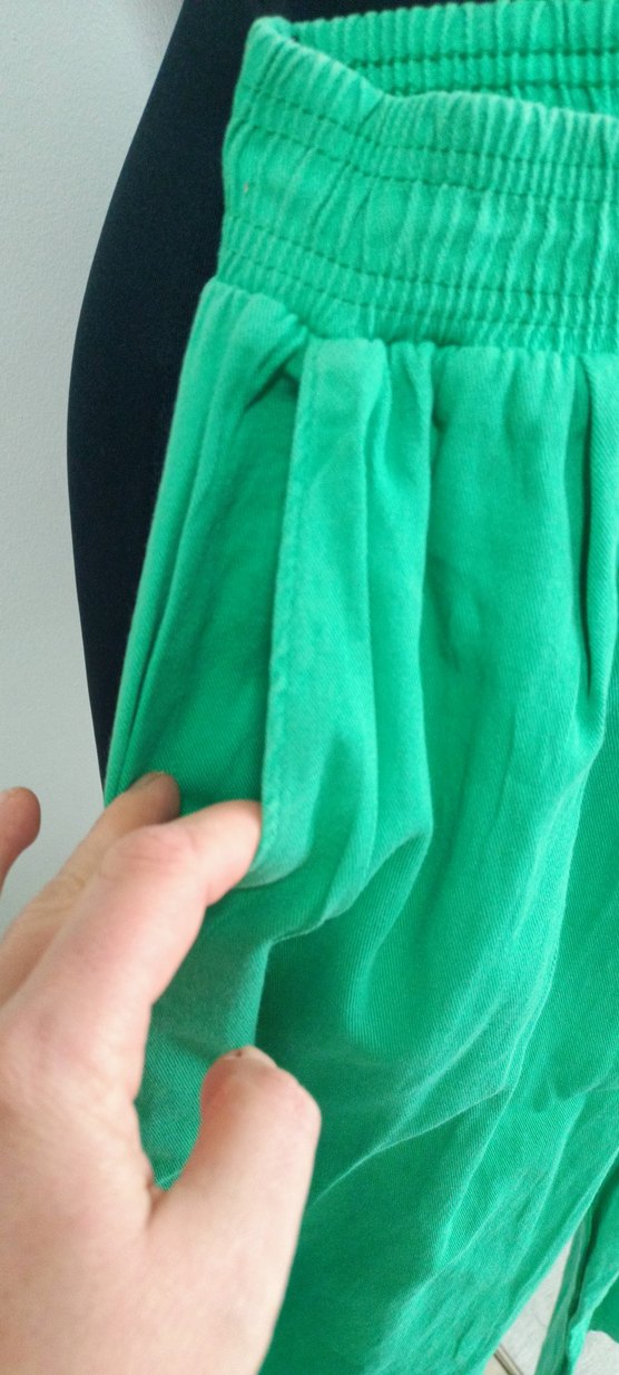 YEŞİL KETEN KADİN PANTALON - Görsel 3