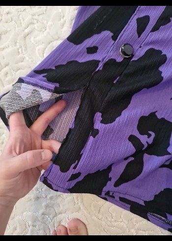 Koyu Mor Batik Desenli - Görsel 4