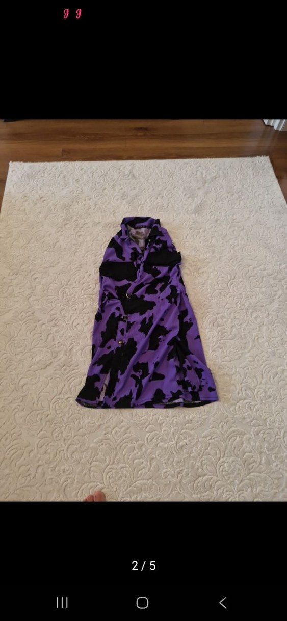 Koyu Mor Batik Desenli - Görsel 5