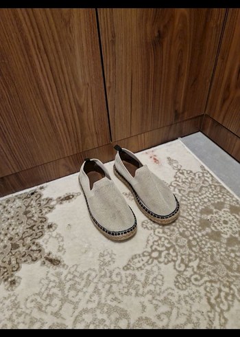 bej Tüylü Dolgu Espadril - Görsel 3