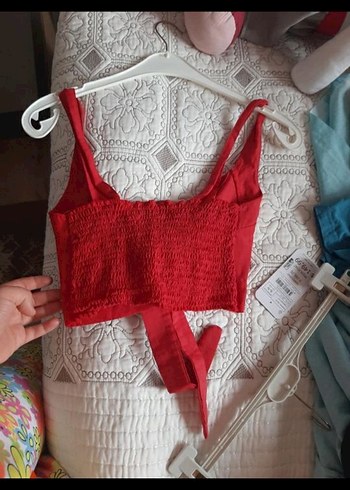 Kırmızı Mini Halter Yaka Büstiyer - Görsel 3