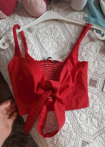 Kırmızı Mini Halter Yaka Büstiyer - Görsel 4