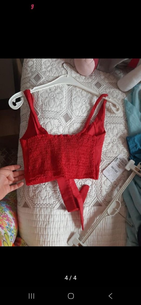 Kırmızı Mini Halter Yaka Büstiyer - Görsel 3