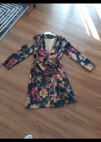 Çiçek Desenli Uzun Bohem Kadın ceket - Görsel 2