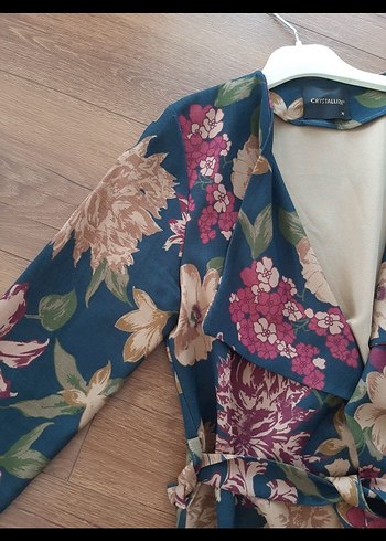 Çiçek Desenli Uzun Bohem Kadın ceket - Görsel 4