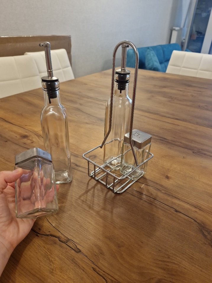 Cam Yağ ve Sirke Şişeleri Seti - Görsel 5