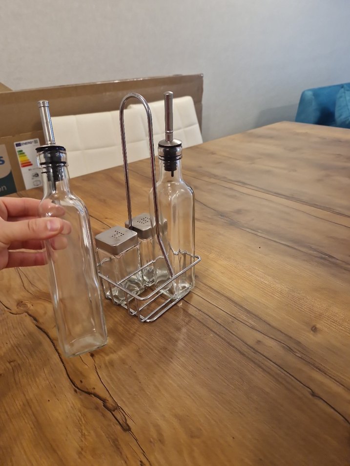 Cam Yağ ve Sirke Şişeleri Seti - Görsel 3
