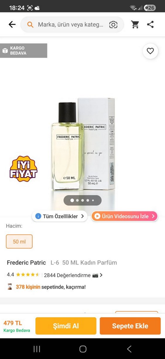 Frederic Patric Kadın Parfümü 50ml L-6 - Görsel 4