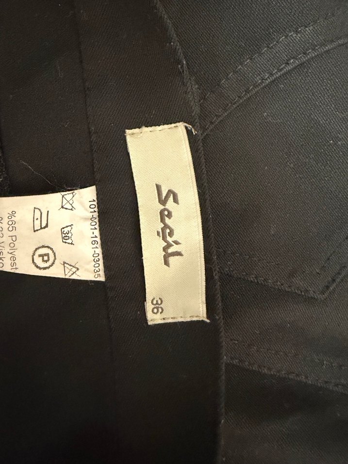 Kadın Siyah Kumaş  Pantolon - Görsel 2