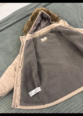 Kürklü Kapüşonlu Bej Erkek Mont - Görsel 4