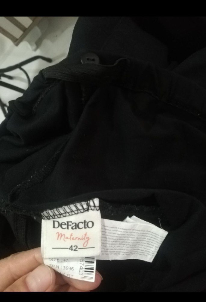 Defacto Siyah  Hamile Pantolonu - Görsel 3