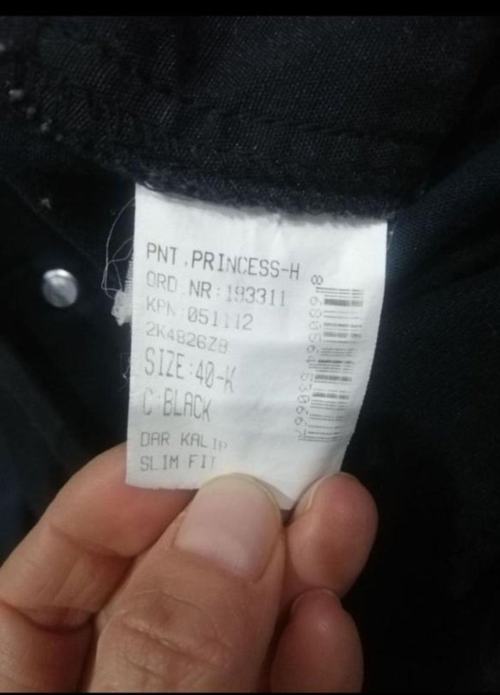 Siyah Kemerli Hamile Kalın Pantolon - Görsel 4