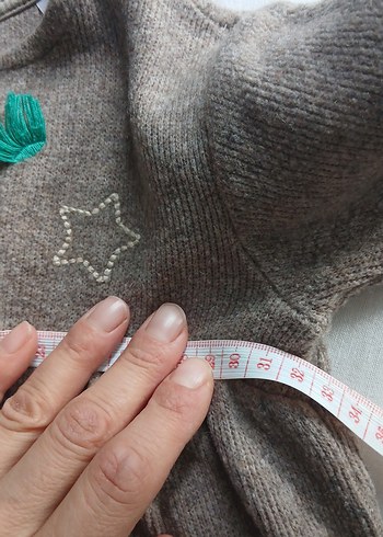 Zara Nakışlı Yün Kız Elbise - Görsel 6