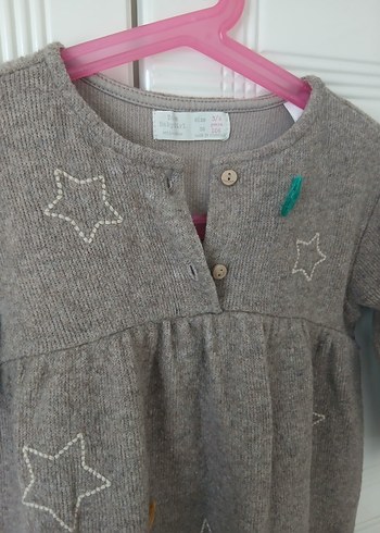 Zara Nakışlı Yün Kız Elbise - Görsel 4