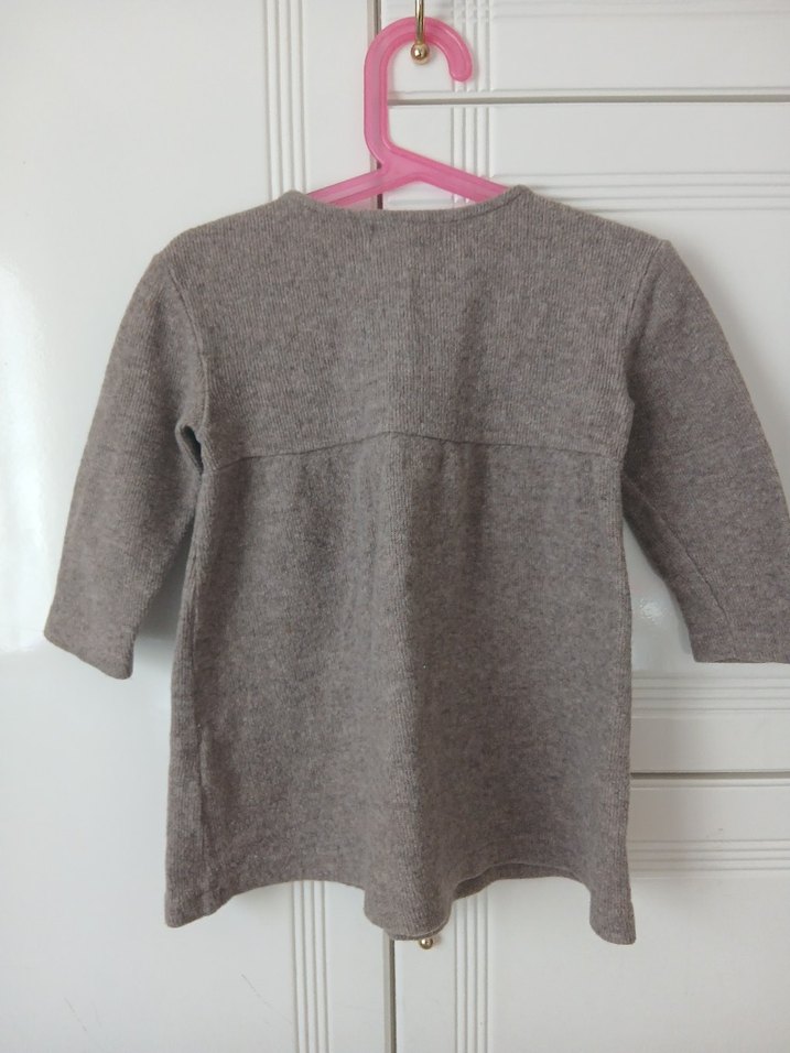 Zara Nakışlı Yün Kız Elbise - Görsel 3