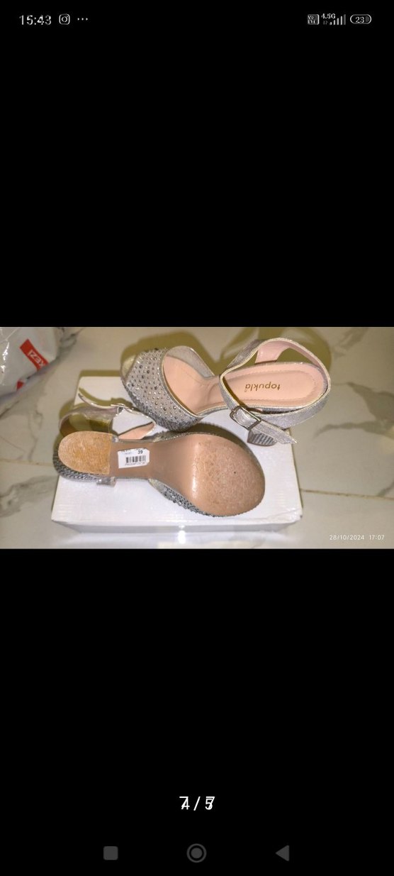 Marka temsilidir. 
Gri Pul DetayPlatform Topuklu Abiye Ayakkabı - Görsel 3