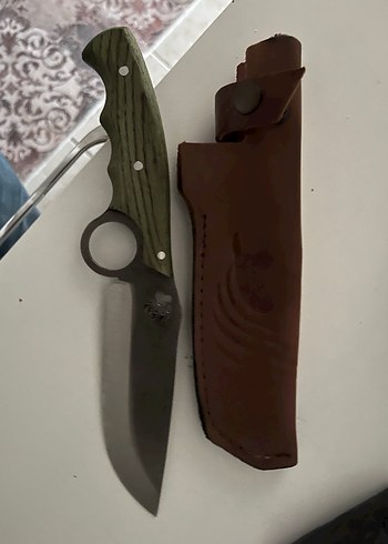 Khaki Saplı Bıçak ve Kahverengi Kılıf - Görsel 2