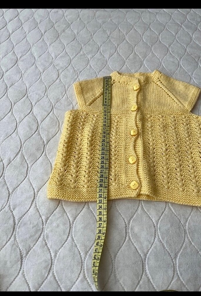 El örgüsü bebek yelek - Görsel 3