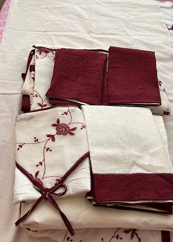 Bordo İşlemeli Pike Takımı - Görsel 10