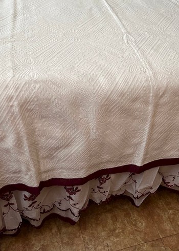 Bordo İşlemeli Pike Takımı - Görsel 6