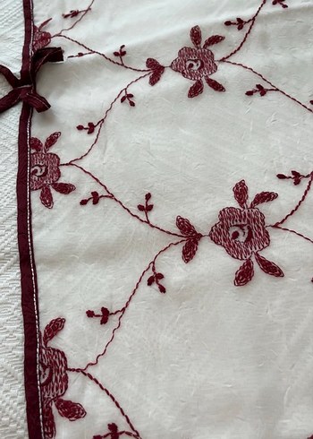 Bordo İşlemeli Pike Takımı - Görsel 19