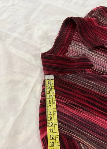 Bordo Piliseli V Yaka Bohem Tunik - Görsel 11